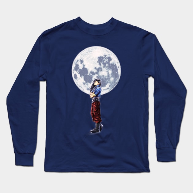 FF8 Laguna with Moon Long Sleeve T-Shirt by EdgeKagami